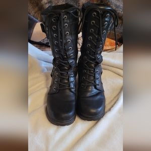 Harley Davidson Eda Women's lace-up black boots size 9